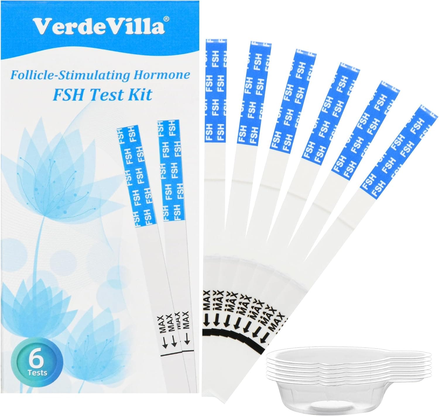 Menopause Test Kit at Home, FSH Perimenopause Test, No Pee Cup Needed, Help Understand Your Ovarian Reserve, Determine Your Fertility and Menopause Levels -6 Pack (6) product image