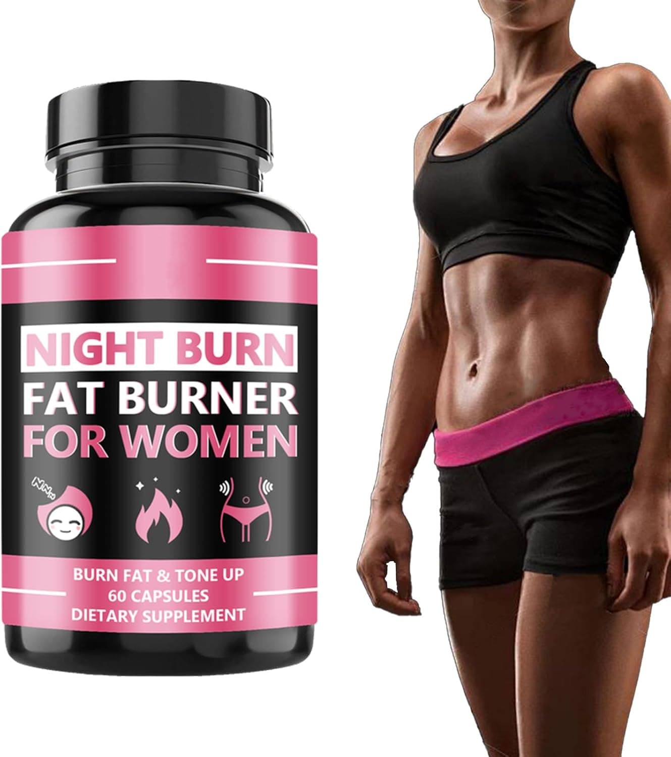 Belly Fat Burner for Women, Appetite 𝐒𝐮𝐩𝐩𝐫𝐞𝐬𝐬𝐚𝐧𝐭, Boosts Metabolism, Womens Fat Burner，𝐖𝐞𝐢𝐠𝐡𝐭 𝐋𝐨𝐬𝐬 𝐒𝐮𝐩𝐩𝐥𝐞𝐦𝐞𝐧𝐭𝐬 For Women, Bloating Relief product image